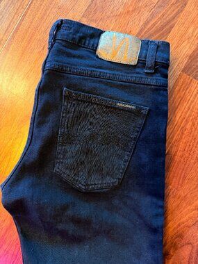 Nudie Jeans Lean Dean Black W32 Slim Tapered Organic Cotton
